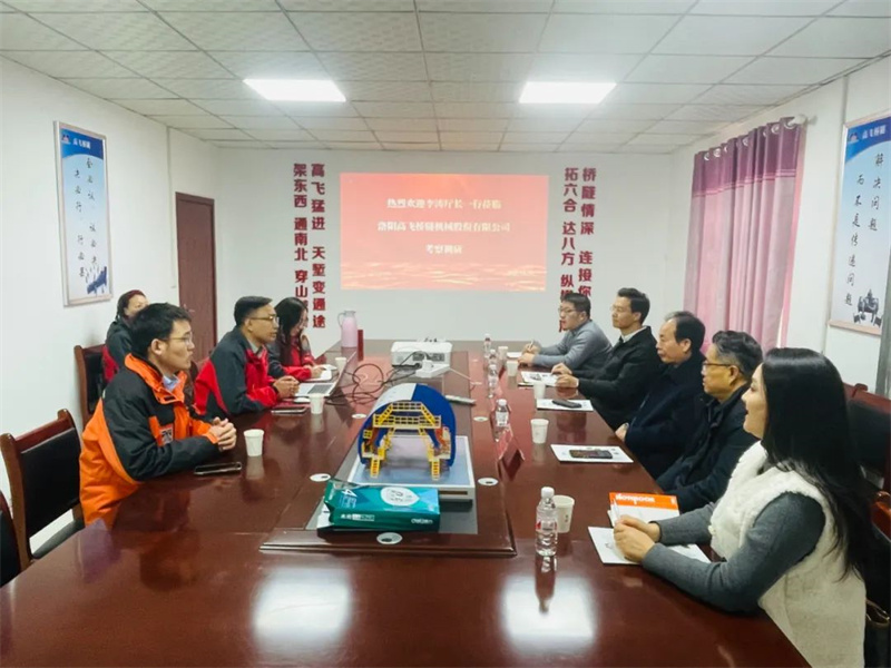 热烈欢迎省政府参事、省工信厅原厅长李涛莅临高飞股份走访调研